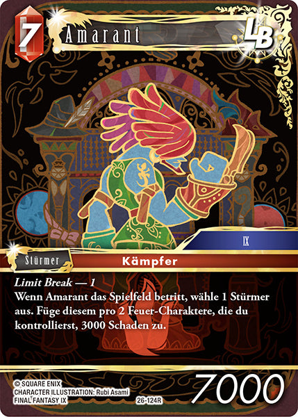 Final Fantasy Opus 26-124 R Amarant LB Feuer