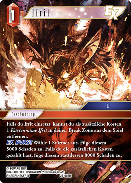 Final Fantasy Opus 27-002 H Ifrit Feuer
