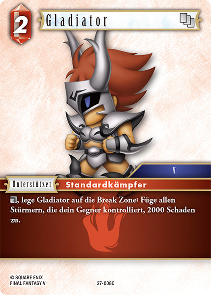 Final Fantasy Opus 27-008 C Gladiator Feuer