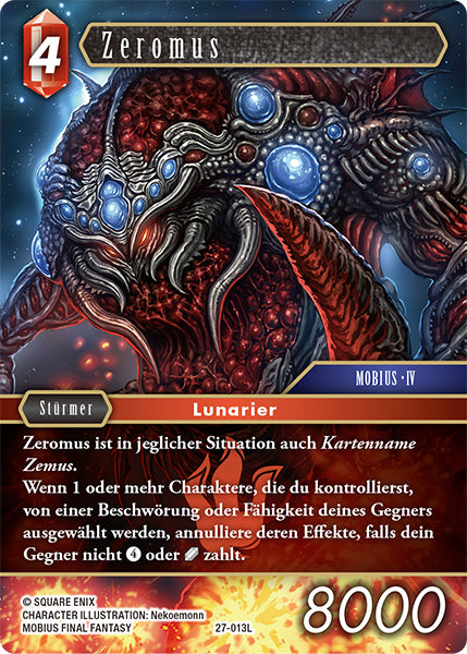 Final Fantasy Opus 27-013 L Zeromus Feuer