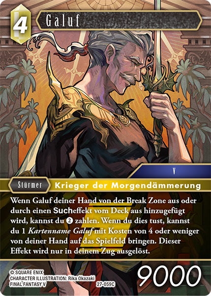 Final Fantasy Opus 27-059 C Galuf Erde