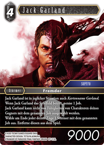 Final Fantasy Opus 27-111 L Jack Garland Dunkelheit