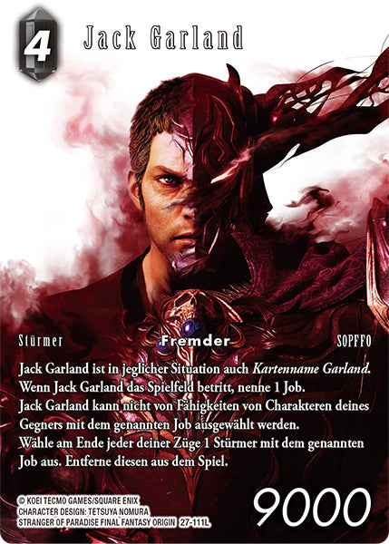 Final Fantasy Opus 27-111 L Jack Garland Dunkelheit