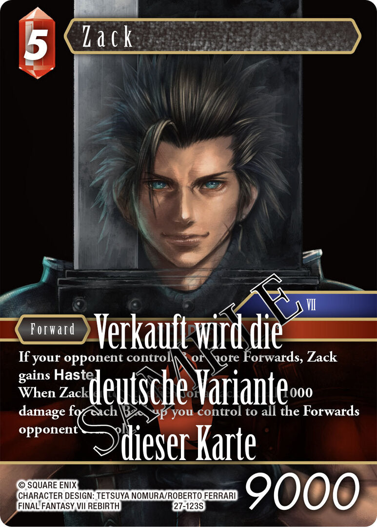 Final Fantasy Opus 27-123 S Zack Feuer