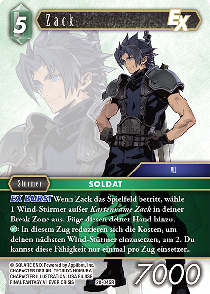Final Fantasy Opus 28-045 R Zack Wind