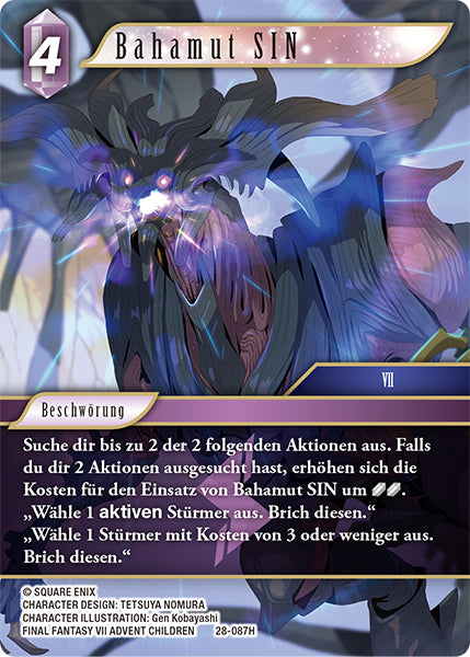 Final Fantasy Opus 28-087 H Bahamut SIN Blitz