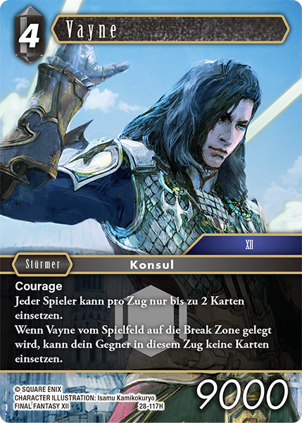 Final Fantasy Opus 28-117 H Vayne Dunkelheit