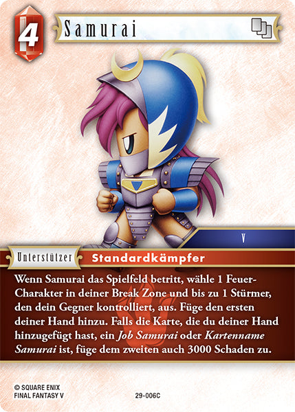 Final Fantasy Opus 29-006 C Samurai Feuer