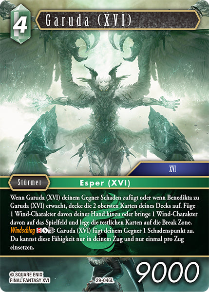 Final Fantasy Opus 29-046 L Garuda (XVI) Wind