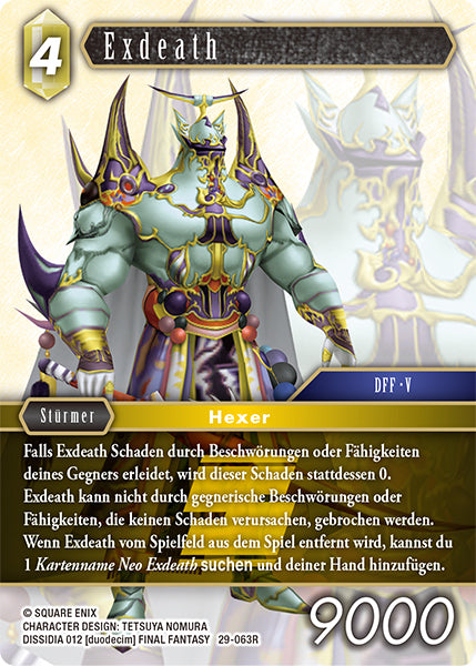 Final Fantasy Opus 29-063 R Exdeath Erde