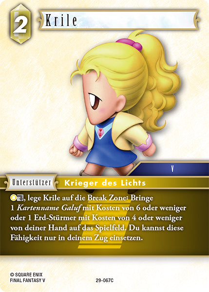 Final Fantasy Opus 29-067 C Krile Erde