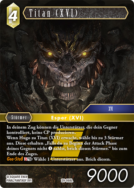 Final Fantasy Opus 29-068 L Titan (XVI) Erde