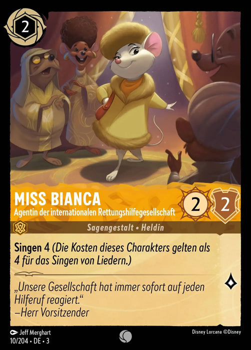 Lorcana Die Tintenlande 3-010 C Miss Bianca Bernstein