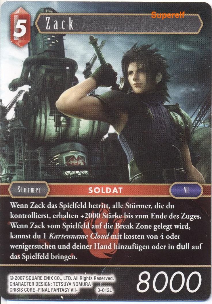 Final Fantasy Opus 3-012 L Zack Feuer