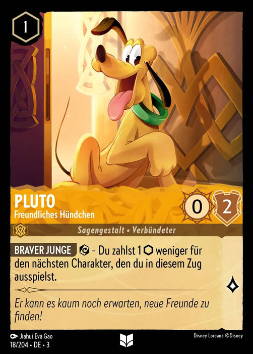 Lorcana Die Tintenlande 3-018 UC Pluto Bernstein