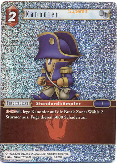 Final Fantasy Opus 3-021 C Kanonier Feuer