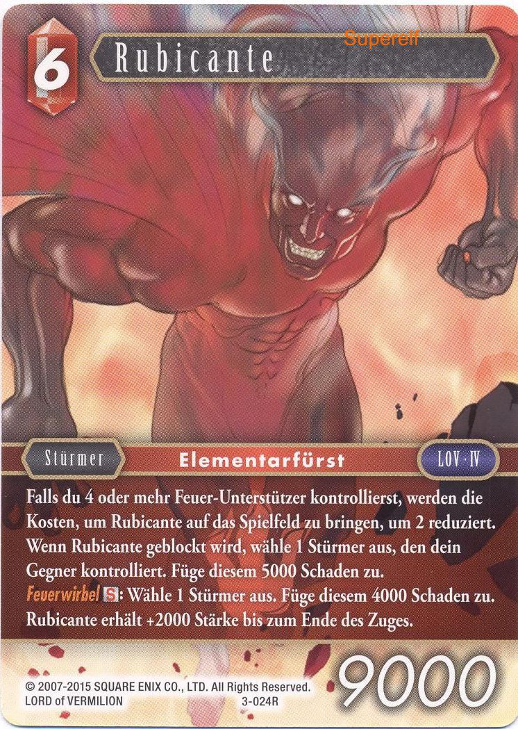 Final Fantasy Opus 3-024 R Rubicante Feuer