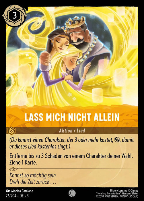 Lorcana Die Tintenlande 3-026 C Lass mich nicht allein Bernstein