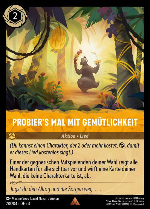 Lorcana Die Tintenlande 3-028 R Probier´s mal mit Gemütlichkeit Bernstein