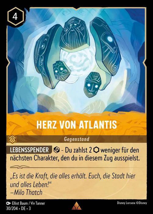 Lorcana Die Tintenlande 3-030 R Herz von Atlantis Bernstein