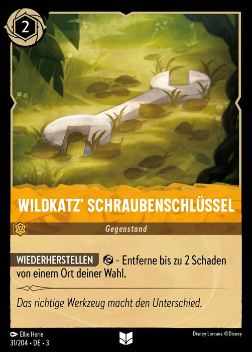 Lorcana Die Tintenlande 3-031 UC Wildkatz Schraubenschlüssel Bernstein