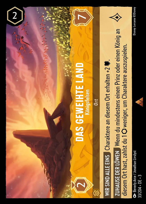 Lorcana Die Tintenlande 3-033 R Das geweihte Land Bernstein