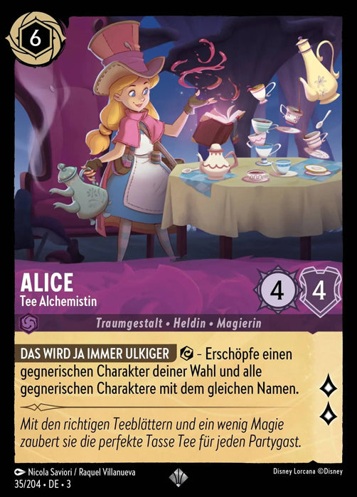 Lorcana Die Tintenlande 3-035 SR Alice Amethyst