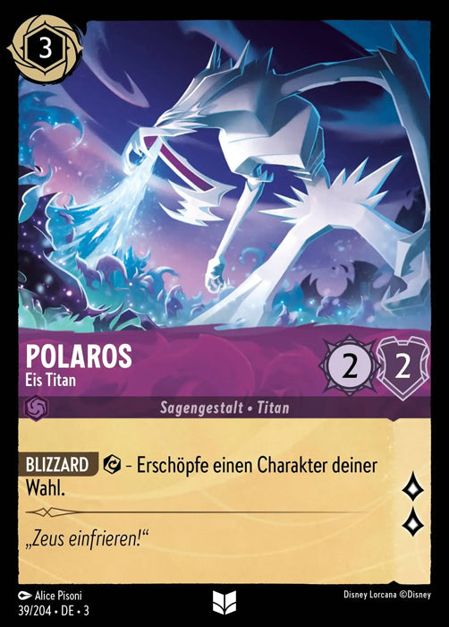 Lorcana Die Tintenlande 3-039 UC Polaros Amethyst