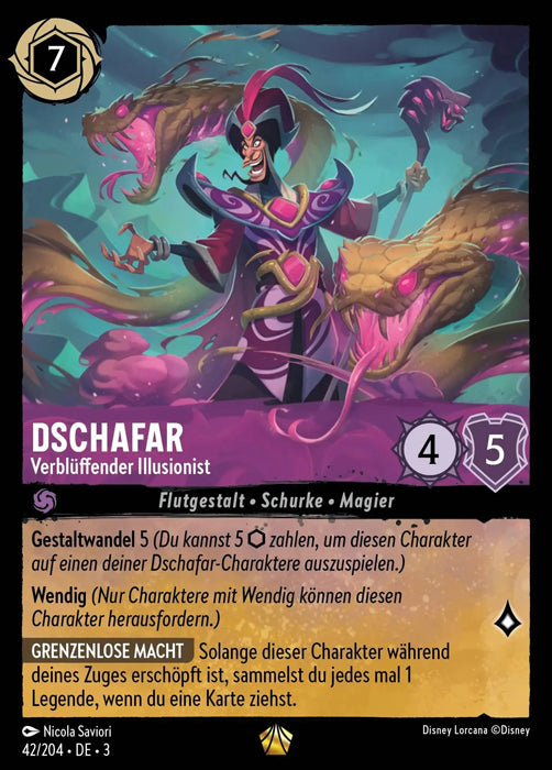 Lorcana Die Tintenlande 3-042 L Dschafar Amethyst