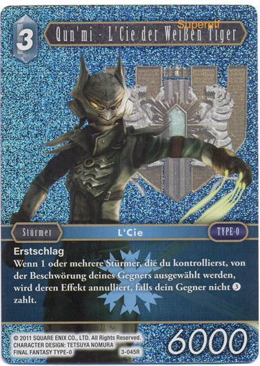 Final Fantasy Opus 3-045 R Qun'mi - L'Cie der Weißen Tiger  Eis