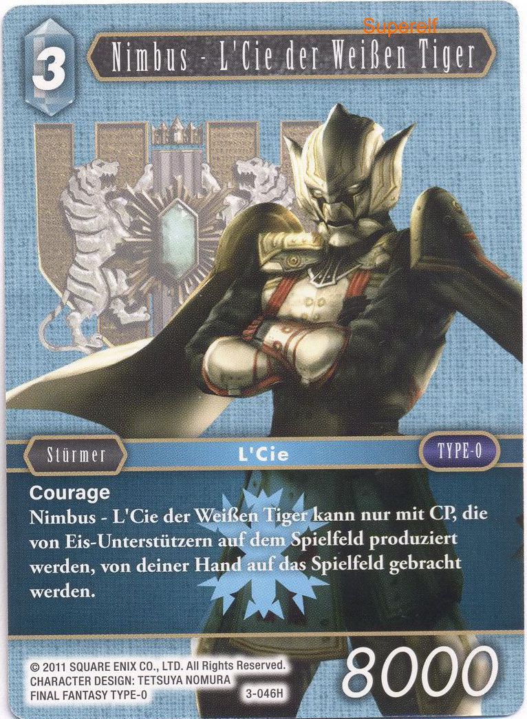 Final Fantasy Opus 3-046 H Nimbus - L'Cie der Weißen Tiger Eis