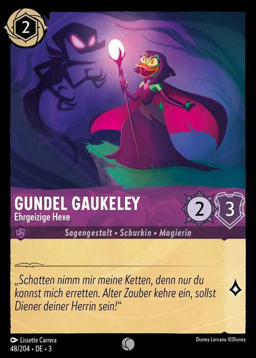 Lorcana Die Tintenlande 3-048 C Gundel Haukeley Amethyst