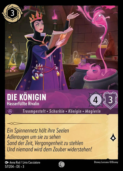 Lorcana Die Tintenlande 3-057 C Die Königin Amethyst