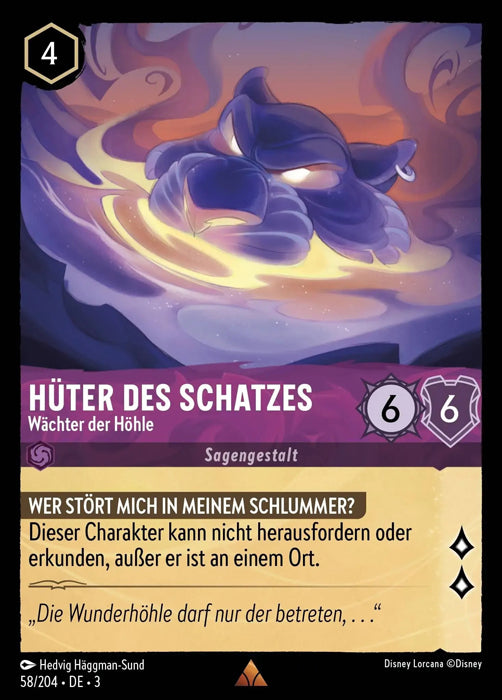 Lorcana Die Tintenlande 3-058 R Hüter des Schatzes Amethyst