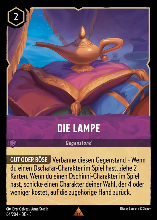 Lorcana Die Tintenlande 3-064 R Die Lampe Amethyst