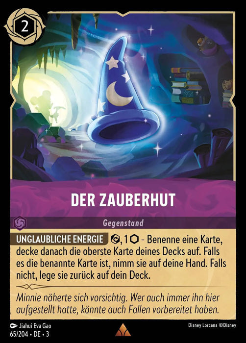 Lorcana Die Tintenlande 3-065 R Der Zauberhut Amethyst