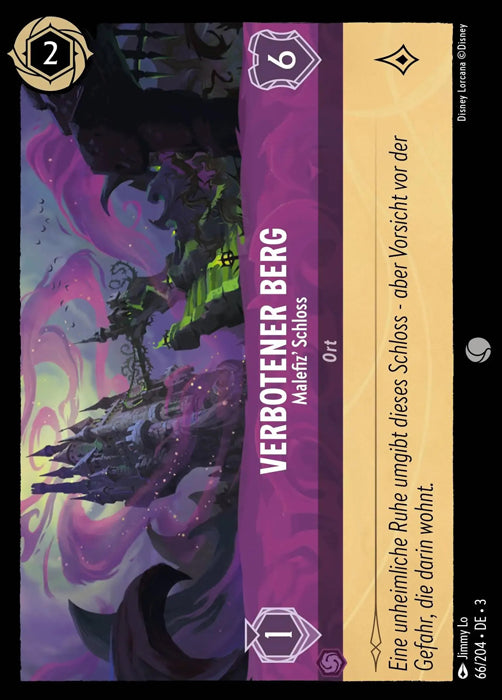 Lorcana Die Tintenlande 3-066 C Verbotener Berg Amethyst