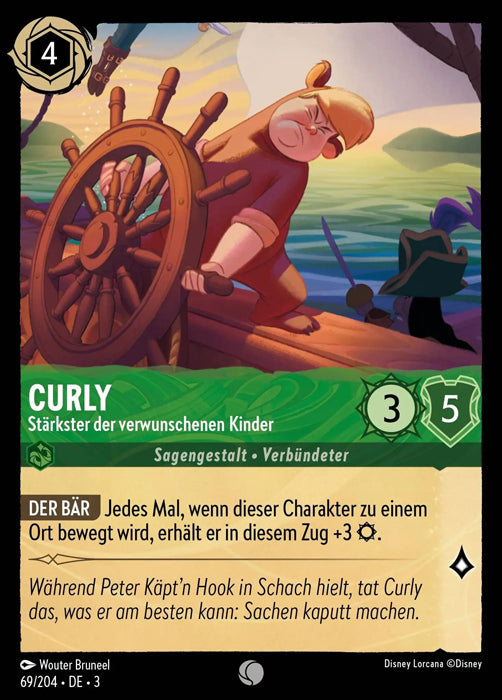 Lorcana Die Tintenlande 3-069 C Curly Smaragd