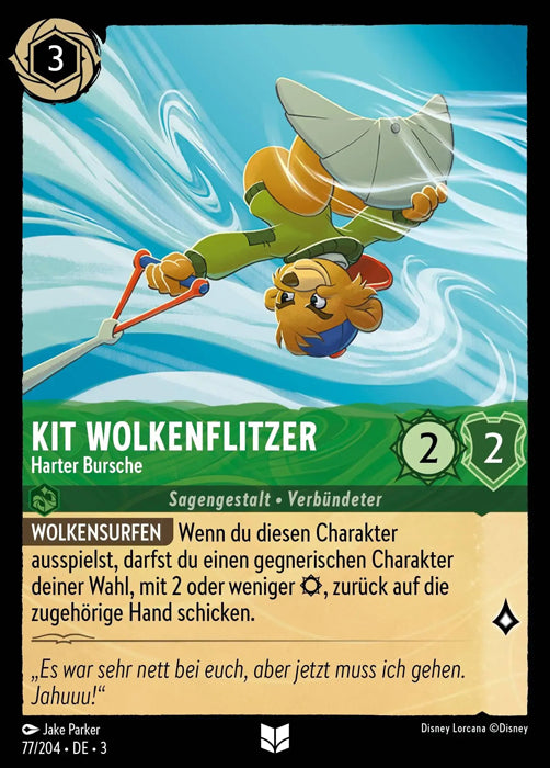 Lorcana Die Tintenlande 3-077 UC Kit Wolkenflitzer Smaragd
