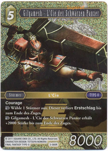 Final Fantasy Opus 3-080 R Gilgamesh - L'Cie der Schwarzen Panzer Erde