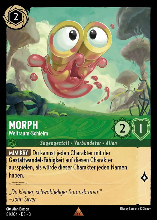Lorcana Die Tintenlande 3-081 R Morph Smaragd