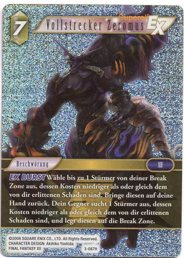 Final Fantasy Opus 3-087 H Vollstrecker Zeromus Erde