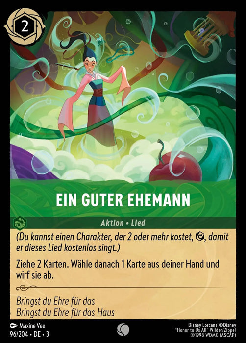 Lorcana Die Tintenlande 3-096 C Ein guter Ehemann Smaragd