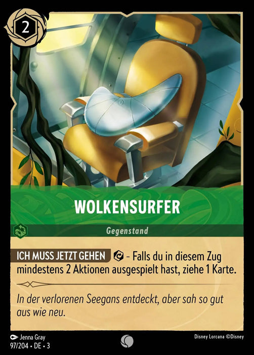 Lorcana Die Tintenlande 3-097 C Wolkensurfer Smaragd