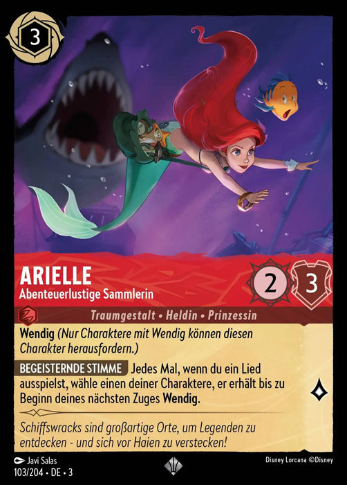 Lorcana Die Tintenlande 3-103 SR Arielle Rubin