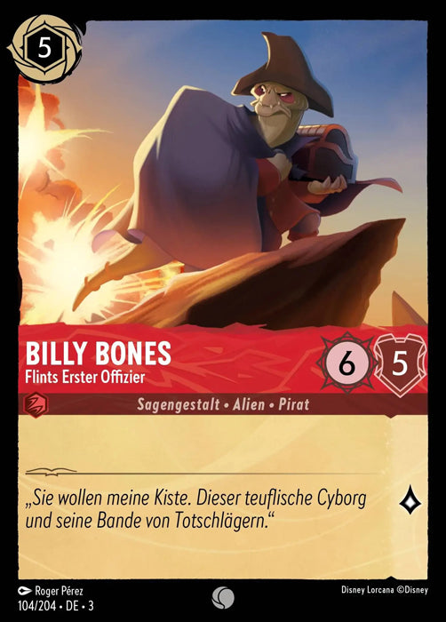 Lorcana Die Tintenlande 3-104 C Billy Bones Rubin