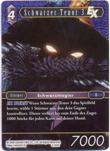Final Fantasy Opus 3-105 C Schwarzer Tenor 3 Blitz