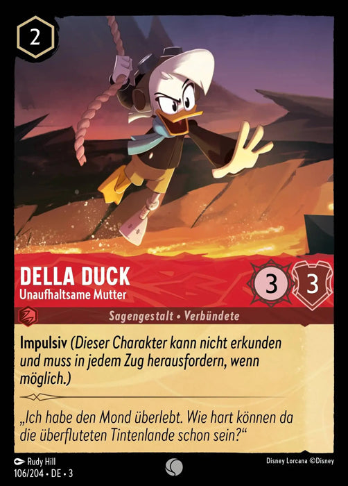 Lorcana Die Tintenlande 3-106 C Della Duck Rubin