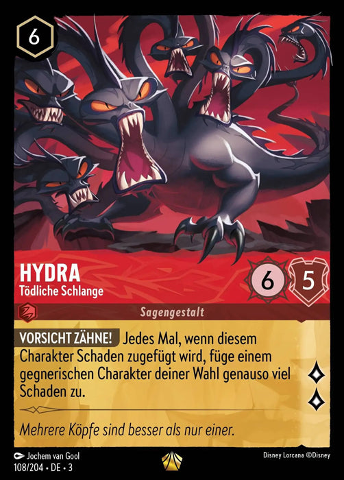 Lorcana Die Tintenlande 3-108 L Hydra Rubin