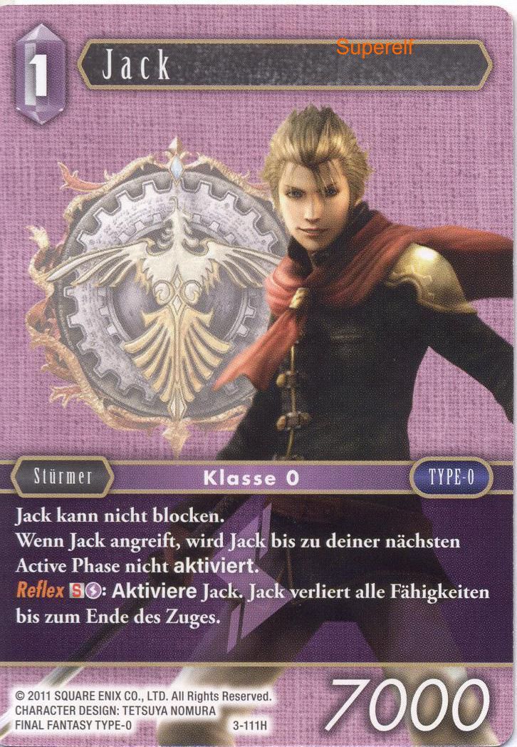 Final Fantasy Opus 3-111 H Jack Blitz